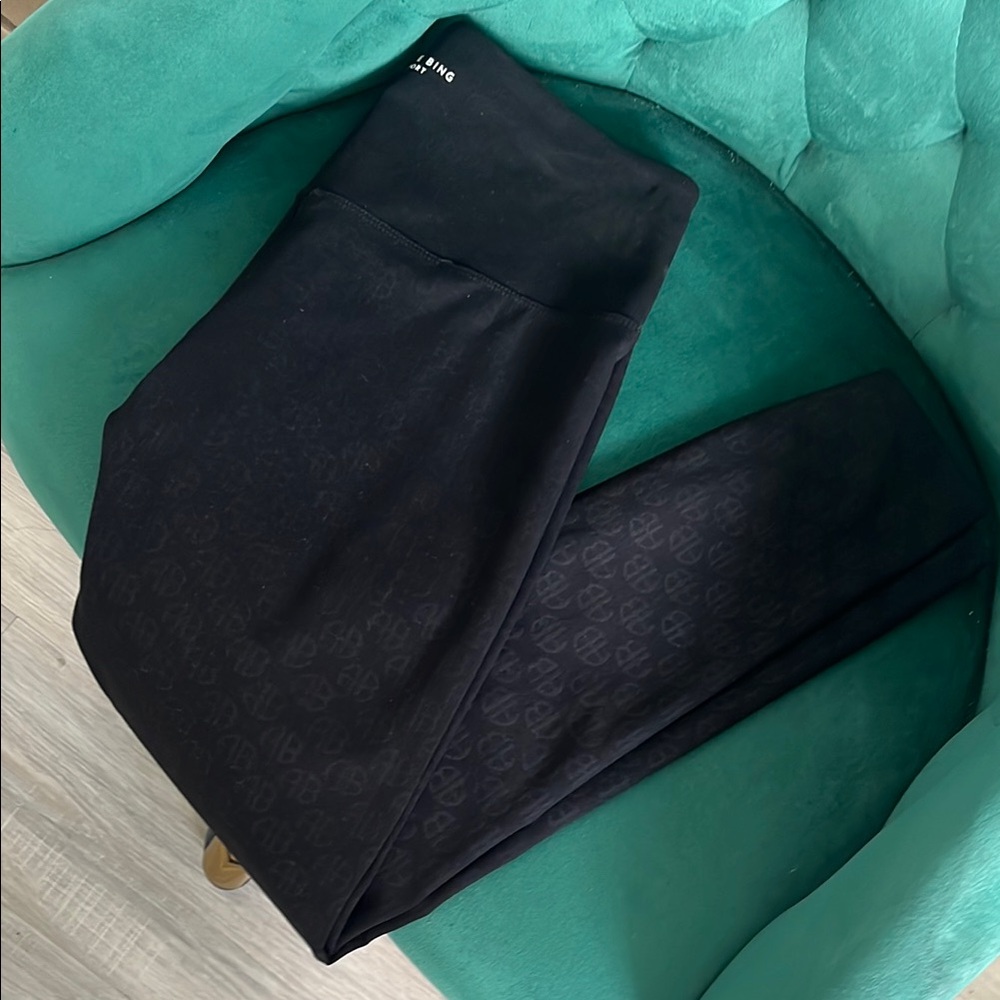 Anine Bing Black print Leggings small - Picture 2 of 7